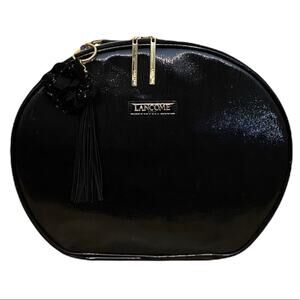Lancôme Paris Cosmetic Beauty Flower Tassel Black Bag